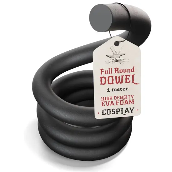 EVA Foam Dowel/Bevel - 1 to 3 Meter(s) Cosplay Craft Material - Multiple Shapes - Multiple Diameters 5-40mm {7}