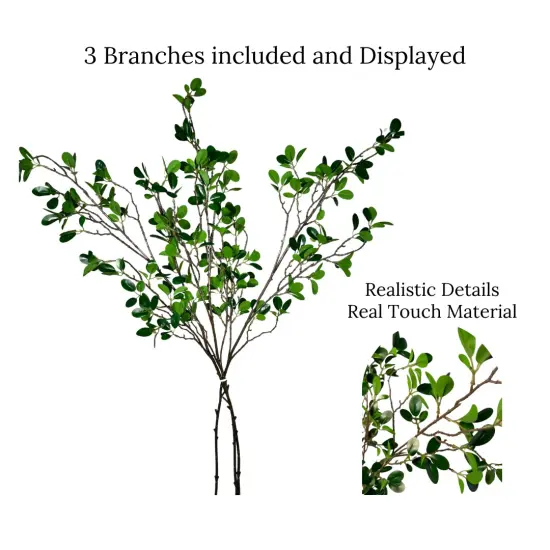 Yves Artificial Italian Ficus Branch Set of 3 42&rdquo; {5}
