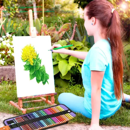 ARZASGO 36 Colored Pencils Set, Artist Coloring Pencils for Adult Coloring Books, Artist Sketch, Premier Drawing Pencils with Canvas Roll-up Pouch Bag and Pencil Sharpener {3}