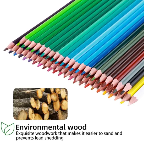 48 Colored Pencils, Easy Sharpening Colored Pencil Set for Drawing Blending Shading, Gift for Art Beginners {5}