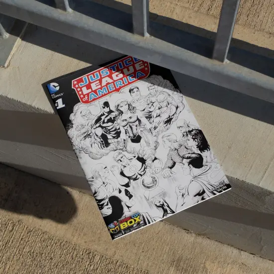 Justice League of America #1 Comic (Comic Con Box B&W Cover) {3}