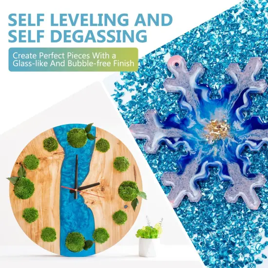 OcePor Epoxy Resin-38OZ, Crystal Clear Epoxy Resin Kit, No Yellowing No Bubble Art Resin Casting Resin for Art Crafts, Jewelry Making, Wood & Resin Molds(19OZ x 2) {3}