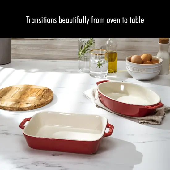 STAUB Ceramic 3-pc Mixed Baking Dish Set {6}