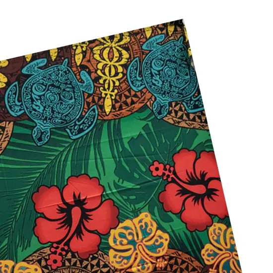 72" L x 45" W Hibiscus Turtle Assortment Sarong Polyester Fabric {6}