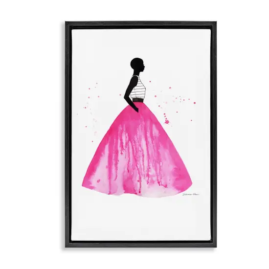 Stupell Industries Pink Ballgown Skirt Floating Frame, design by Simone Elum {1}