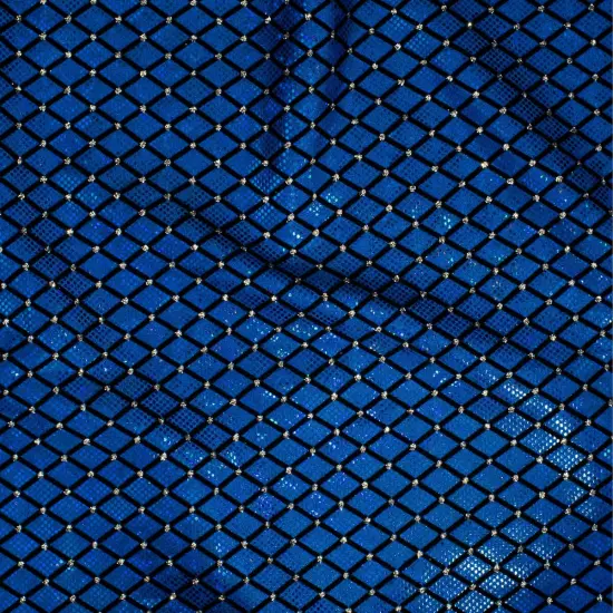 1 Yard Diamond Flocking Glitter Hologram Nylon Spandex Tricot Fabric for Cosplay 58/60 Inch Width Turquoise {7}