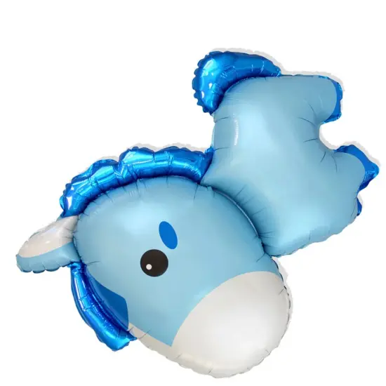 34" Baby Horse Blue Foil Balloon Animal Party Decoration {4}