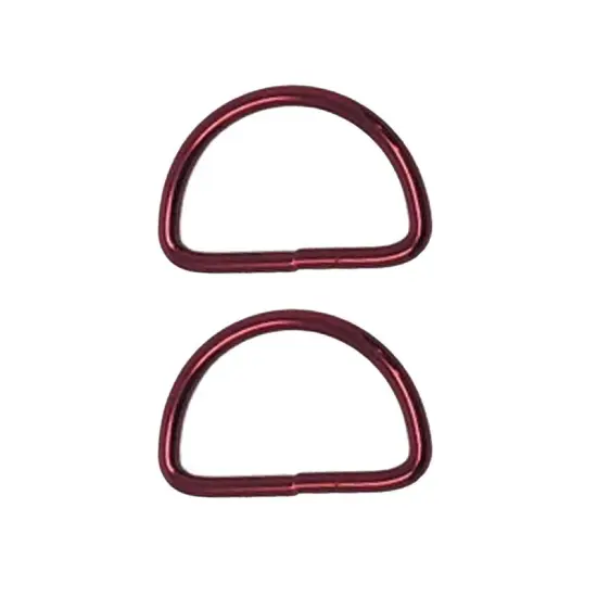 Metal D Ring 1 Inch Red Plated Loop Ring {1}