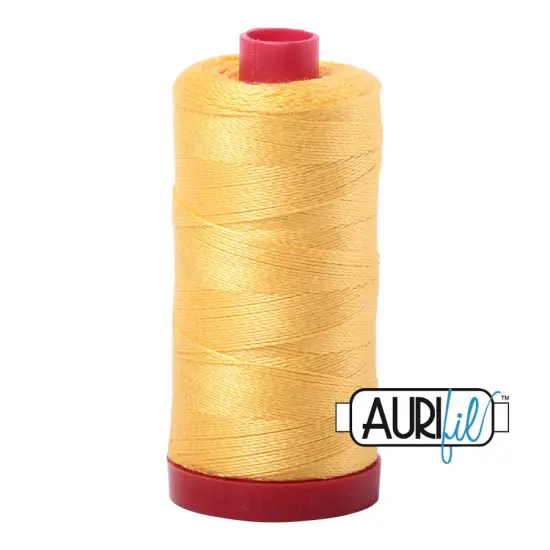 Pale Yellow (1135) | 12wt Large Spool (325M / 356Y) | Aurifil Thread {1}