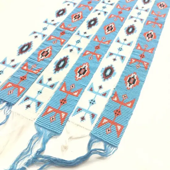 Native American Inspired Seed Beaded Bands White {3}