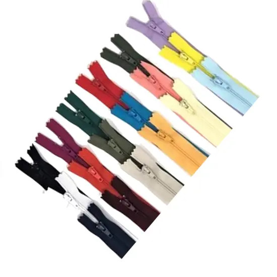 50 Pieces Zippers Closed Bottom 18 Inches Assorted Colors {4}