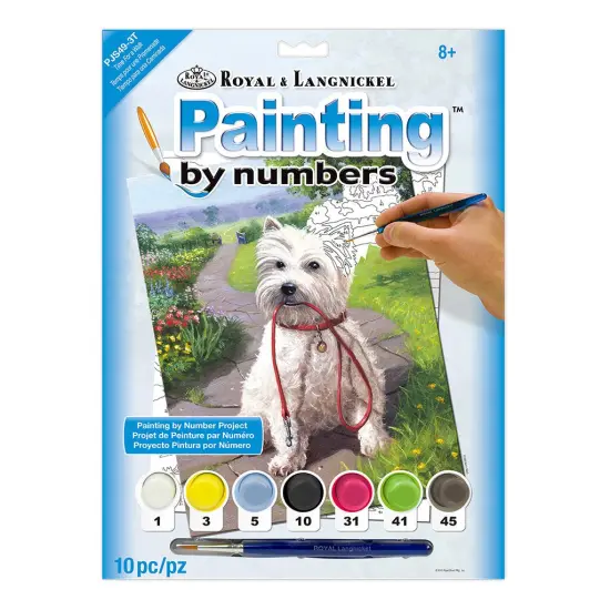 PJS49 | Painting by numbers&trade; 10pc 8.75" x 11.375" Time for a Walk Painting Project {1}