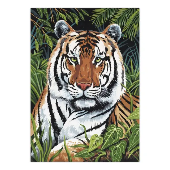PJS75 | Painting by numbers&trade; 10pc 8.75" x 11.375" Tiger in Hiding Painting Project {2}