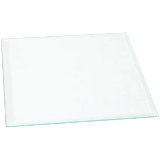 Plymor 5" Square, 3mm Thick Beveled Clear Glass {1}
