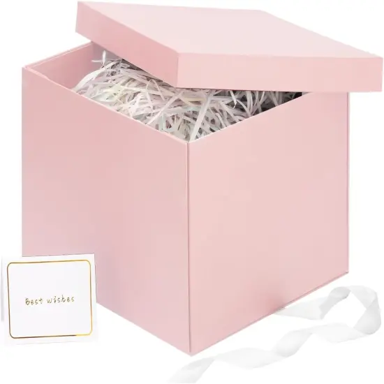 10" Gift Boxes,Pink Gift Box with Lid and Shredded Paper Fill,Present Box,Birthday gift box,Perfect For Packaging Christmas Valentine's Day Family or Business. {5}