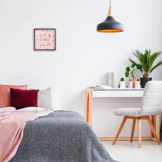 Stupell Industries Trendy Put A Bow On It Framed Giclee Design by Sazerelli Designs {2}