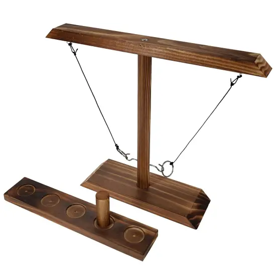 Pacific Shore Games 2 Player Wooden Ring Toss Game {1}