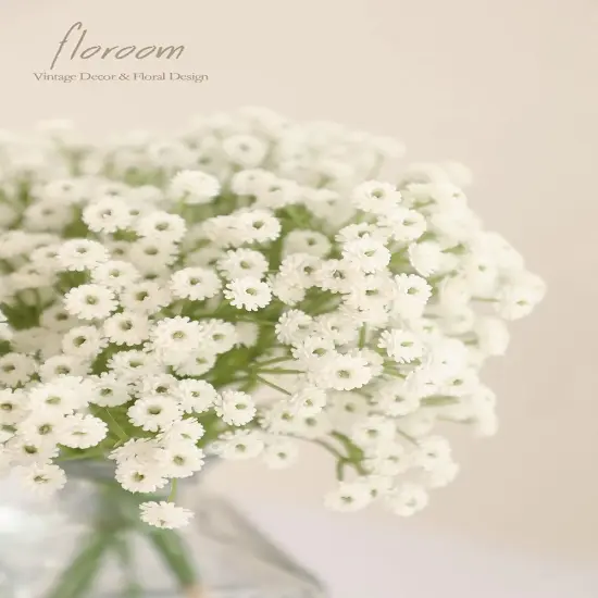 18pcs Artificial Babys Breath Gypsophila Greenery Sprays, Real Touch White Fake Flowers for Wedding Bouquets Centerpieces Floral Arrangements and Decorations {3}