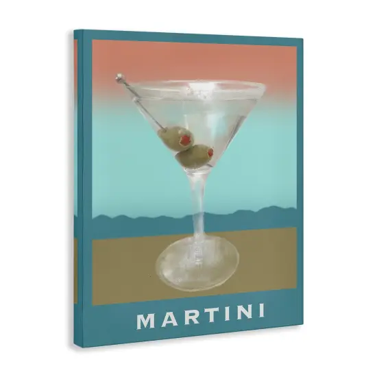 Stupell Industries Martini over Muted Tones Canvas Design by Matthew Piotrowicz {3}