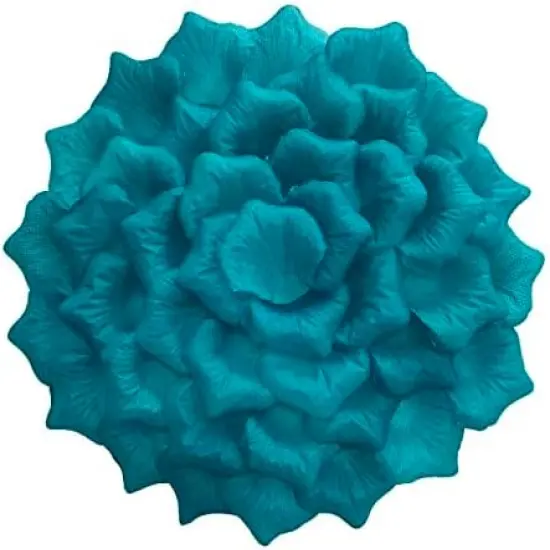 Separated Turquoise Rose Petals for Wedding,1520 Pcs Turquoise Silk Rose Petals for Romantic Night for Her Set,Teal Turquoise Blue Artificial Fake Rose Petals,Faux Rose Petals for Decorations {2}