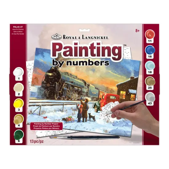 PAL40 | Painting by numbers&trade; 13pc 11.25" x 13.375" Home for Christmas Painting Project {1}