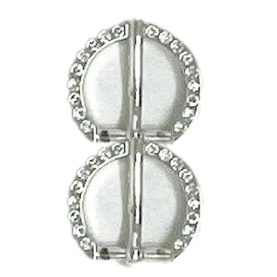 Belt Buckle Metal Prong 5/8 Inche Sterling Silver Plated Rhine Stone {4}