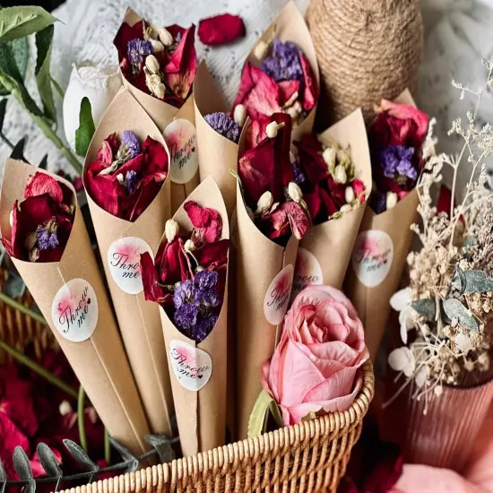 Biodegradable Wedding Confetti,Dried Flower Petals - Natural Dried Rose, Jasmine & Forget-Me-Not Petals {4}