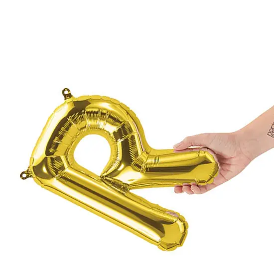 NorthStar Balloons&reg; 16" Gold Letter R Balloon Air Fill Only {2}