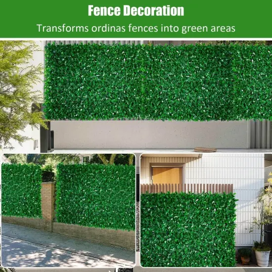 Artificial Green Leaf Fence Durable Waterproof 10ft x 3.3ft {6}
