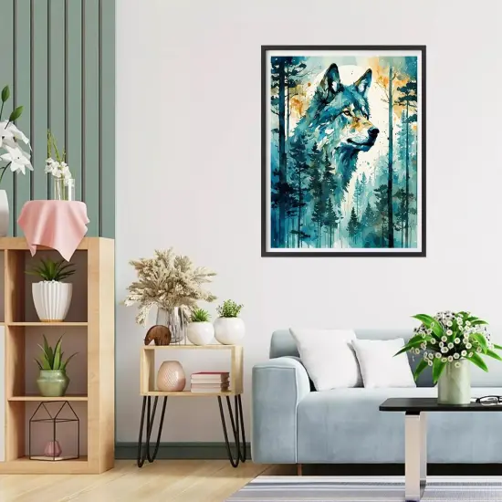 Wolf Diamond Painting Art Kits for Adults Animal Diamond Art Kits DIY 5D Diamond Art Kits for Beginners Full Drill Diamond Painting Kits for Gift Home Wall Decor {2}