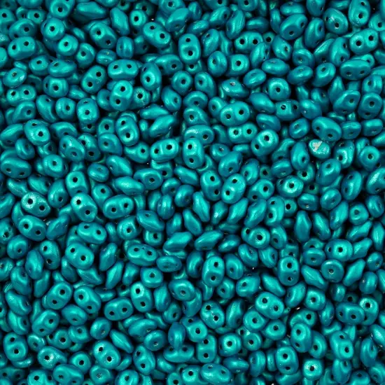 Matubo 2-Hole Czech Glass Crystal Alucolour Superduo Beads, 100g Azure Blue {1}