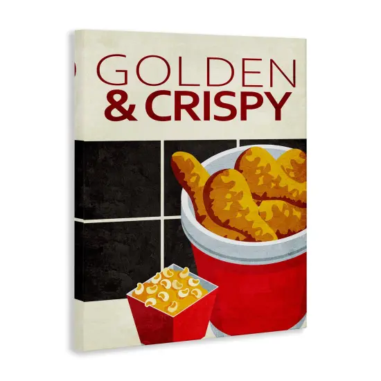 Stupell Industries Golden & Crispy Fried Food Canvas Design by Kim Allen {3}