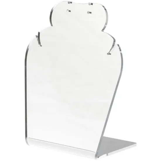 Plymor Acrylic Necklace/Earring Combo Display Stand (Mirrored), 4.625" W x 3" D x 5.25" H {2}
