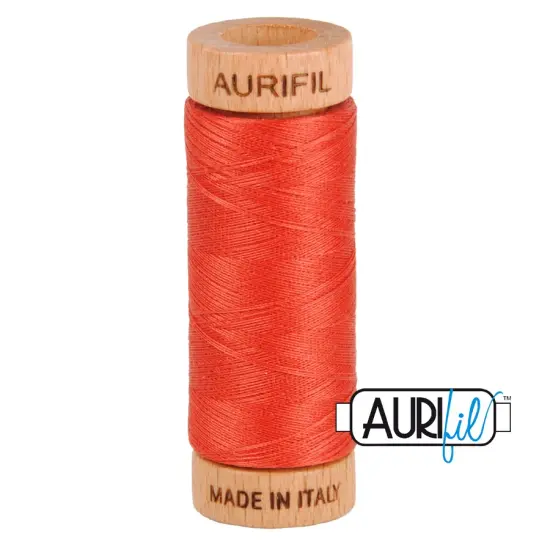Dark Red Orange (2255) | 80wt Small Spool (274M / 300Y) | Aurifil Thread {1}