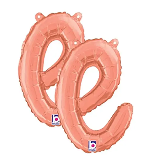 Betallic&reg; 14 inch Script Letter E Rose Gold Air Fill Only {1}
