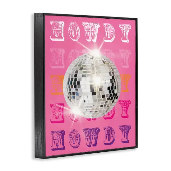 Stupell Industries Howdy Retro Disco Ball Framed Giclee Design by Susan Arnot {9}