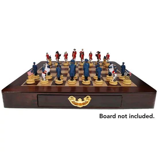 WE Games American Revolutionary War Chess Pieces, 3.5 inch king {4}