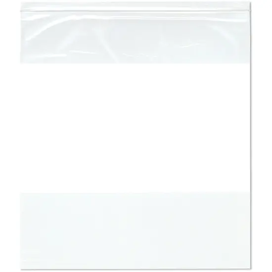 Plymor 18" x 20" (Pack of 100), 2 Mil White-Block Zipper Reclosable Plastic Bags {1}