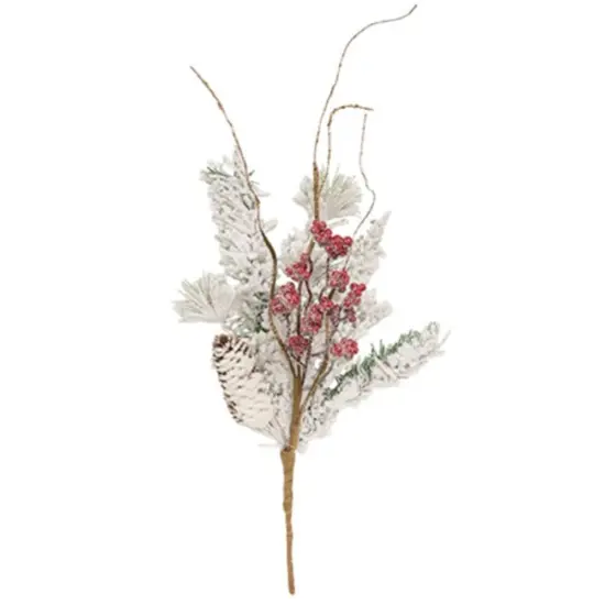Winter Pine & Berry Floral Pick for Christmas Decoration 15 Inch {1}