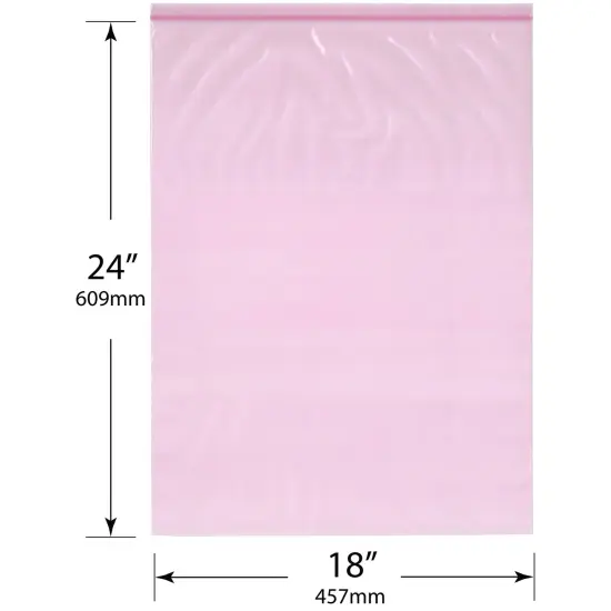 Plymor 18" x 24" (Pack of 50), 4 Mil Heavy Duty Anti-Static Zipper Reclosable Plastic Bags {3}