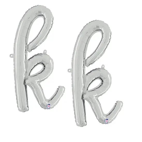 Betallic&reg; 14 inch Script Letter A Silver Air Fill Only {6}
