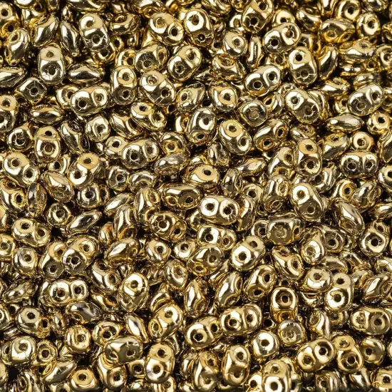 Matubo 2-Hole Czech Glass Crystal Finishes Superduo Beads, 100g Full Amber {1}