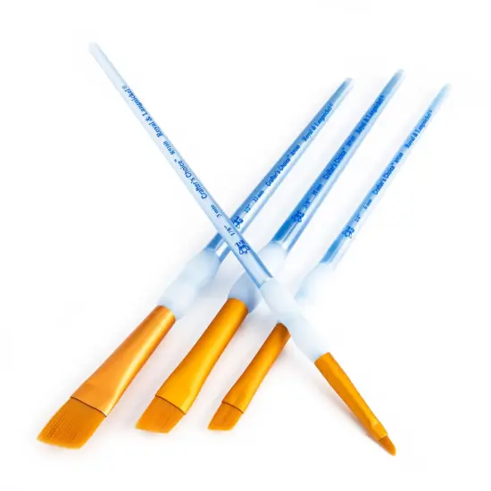 RCC 214 | Crafter's Choice&trade; 4pc Golden Taklon Angular Brush Set {5}