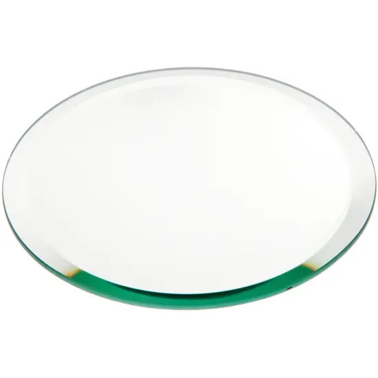 Plymor 6" Round, 5mm Thick Beveled Glass Mirror Circle {1}