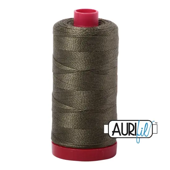 Army Green (2905) | 12wt Large Spool (325M / 356Y) | Aurifil Thread {1}