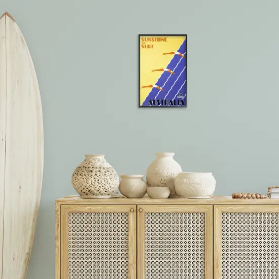 Stupell Industries Sunshine & Surf Australia Framed Giclee Design by Marcus Jules {2}