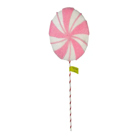 21"x6" Peppermint Lollipop Spray in White & Pink by TCT Crafts - Sweet Holiday Decor-85774PK {1}