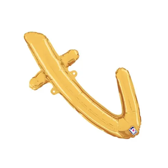 Betallic&reg; 24 inch Script Letter T Gold Air Fill Only {4}