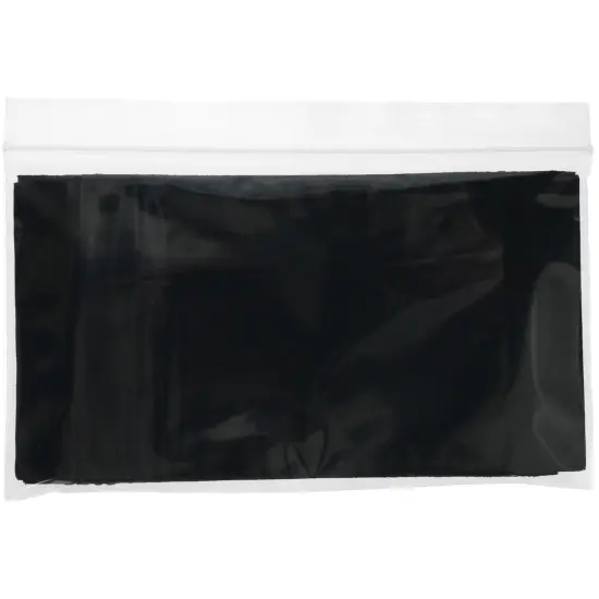 Plymor 4" x 6", Black 2 Mil Zipper Reclosable Plastic Bags {5}