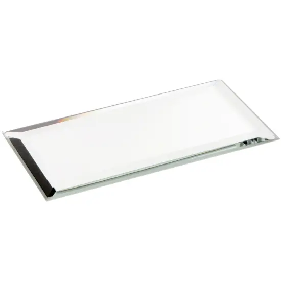 Plymor 2" x 4" Rectangle, 3mm Thick Beveled Glass Mirror {1}